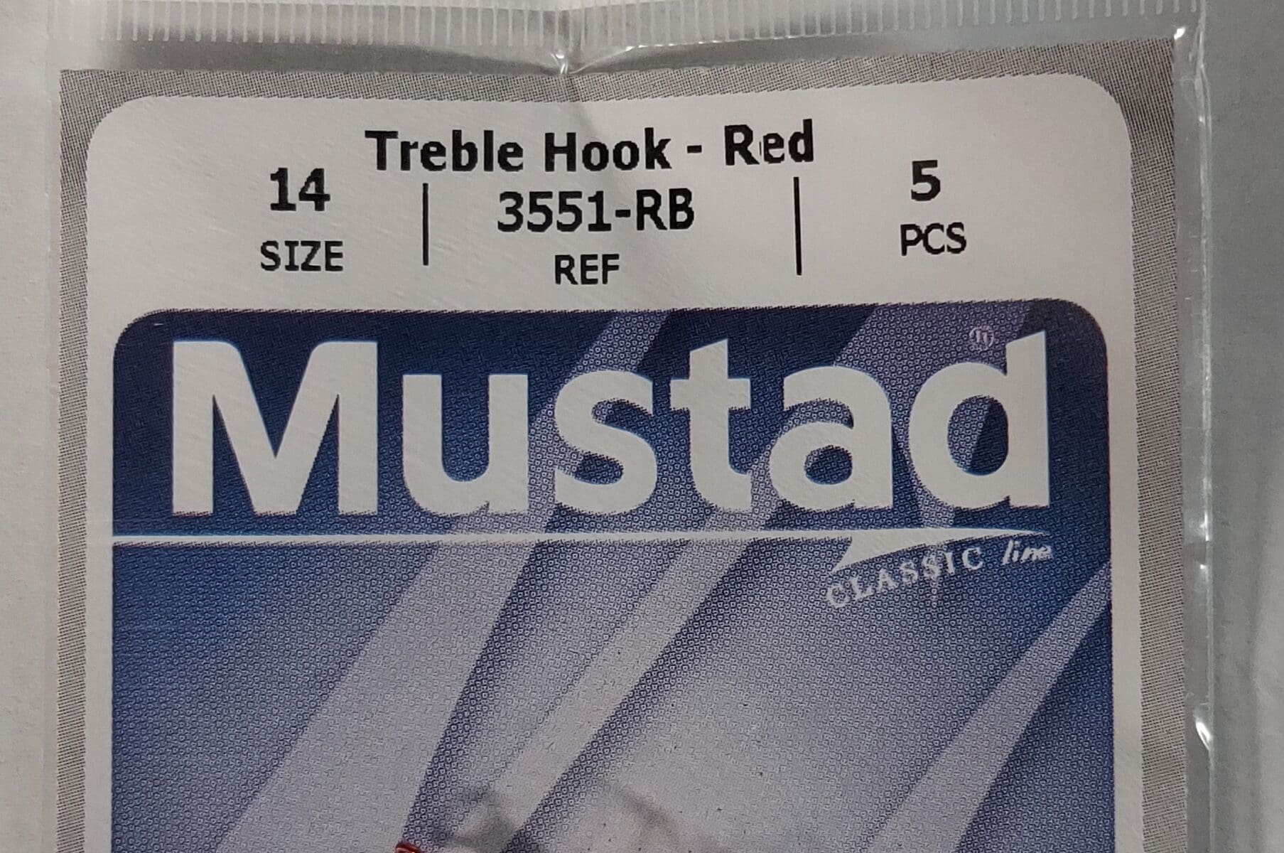 Mustad 3551 Classic Treble Standard Strength Hook